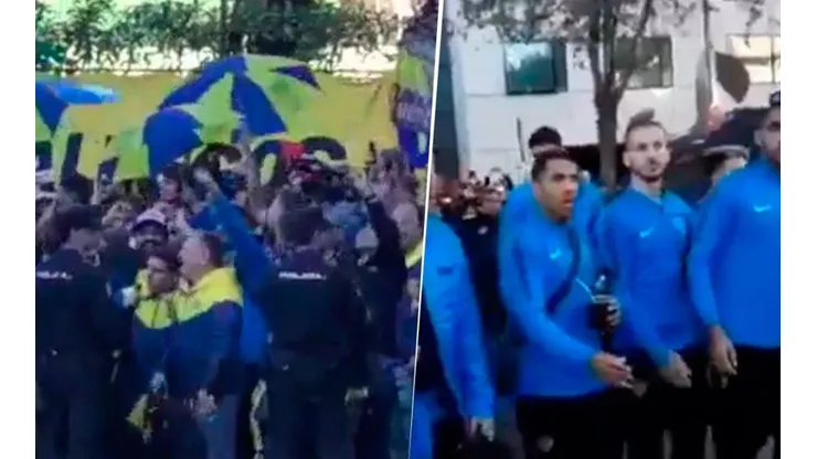 Recibimiento a Boca en el hotel.