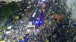 La despedida de los hinchas de Boca.