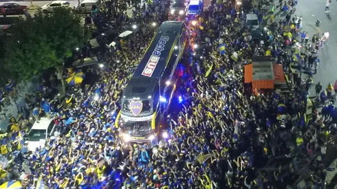 La despedida de los hinchas de Boca.