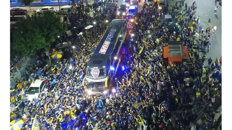 La despedida de los hinchas de Boca.