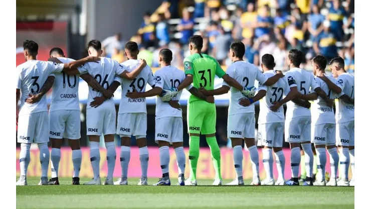El equipo xeneize antes del partido ante Patronato.
