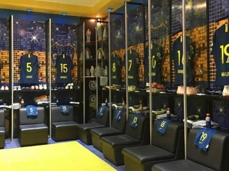 Así decoraron el vestuario del predio donde Boca entrenará antes de enfrentar a River