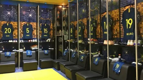 Así decoraron el vestuario del predio donde Boca entrenará antes de enfrentar a River