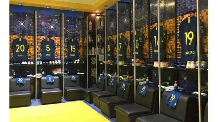 Así decoraron el vestuario del predio donde Boca entrenará antes de enfrentar a River