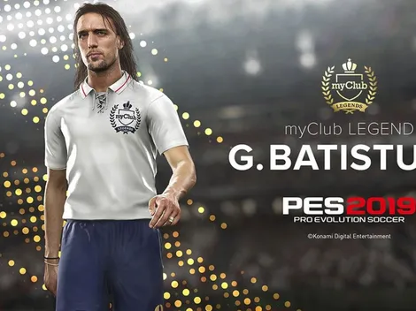 Gabriel Batistuta llega a romper redes en el data pack 3.0 del PES 2019