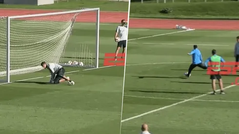 Foto de Carlos Tevez y Esteban Andrada.