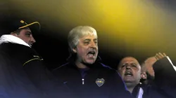 Foto de Rafa alentando al Xeneize.