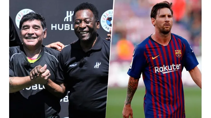 Con un palo para Messi, Pelé le tiró todos los elogios a Maradona