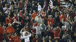 Los hinchas, enojados con la barra en el último partido ante Gimnasia.