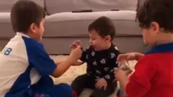 Antonella subió un video de los tres "demonios".