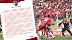 La respuesta de Cienciano a la acusación de Juan Aurich