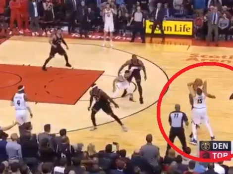 El triple imposible de Nikola Jokic que los árbitros invalidaron