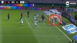 ¿¡Entró o no!? A los dos minutos, Centurión metió el primero para Racing con dudas incluidas