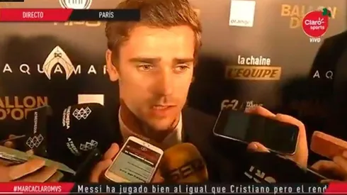 Griezmann tras la gala del Balón de Oro.