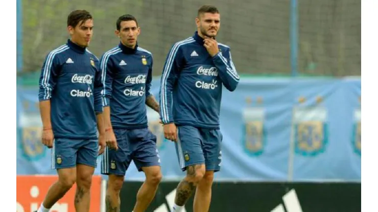 Di María junto a Icardi y Dybala.