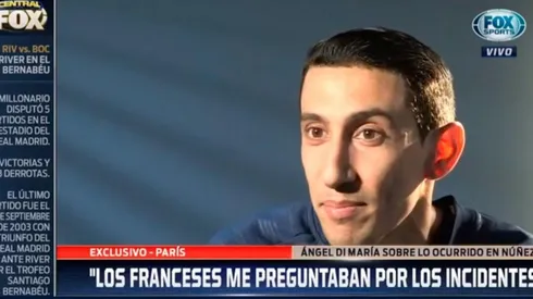 Di María habló en exclusiva con FOX.