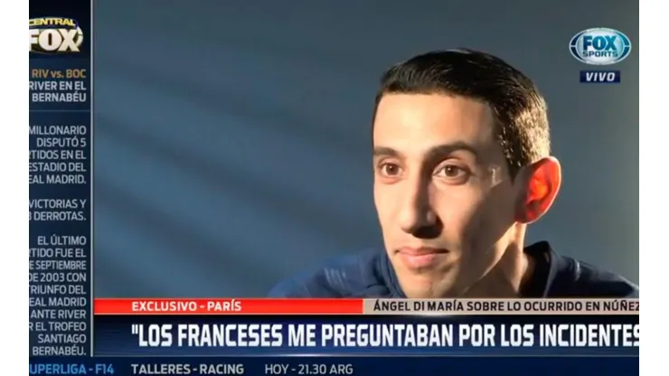 Di María habló en exclusiva con FOX.