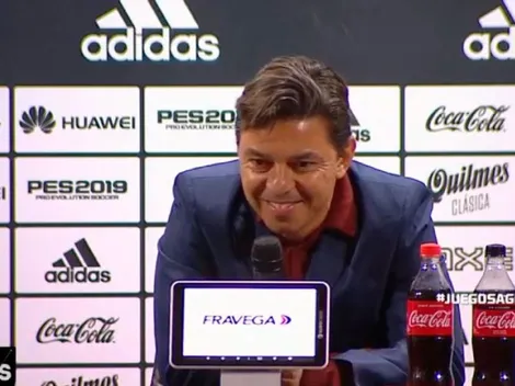 A Gallardo le agarró la locura en conferencia de prensa: "Boca, Boca, Boca"