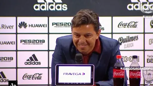 Gallardo en conferencia de prensa.