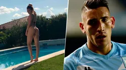 Melody, la novia de Centurión, se probó bikinis en el espejo