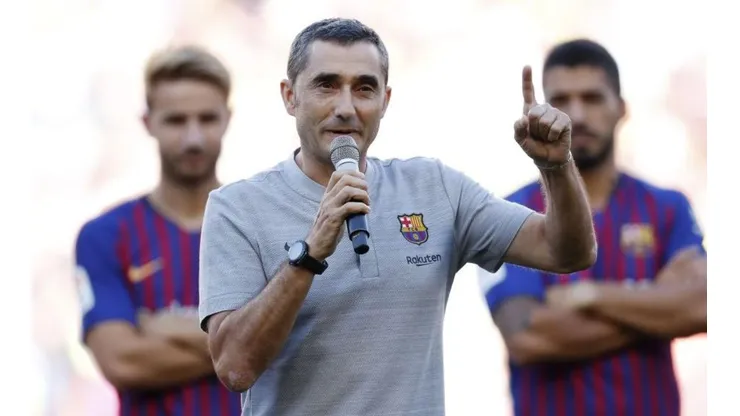 Valverde en el duelo ante Boca por la Copa Joan Gamper.