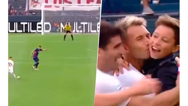 Golazo de la 'Gata' y festejo especial.