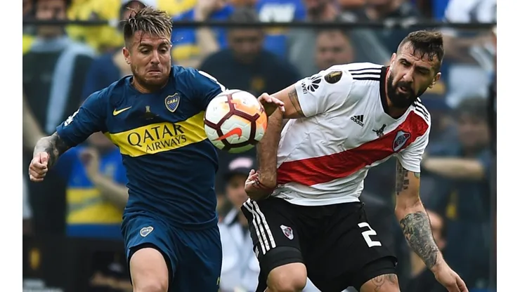 Foto del duelo en La Bombonera.
