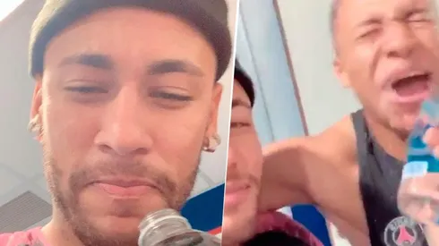 Neymar junto a Mbappé