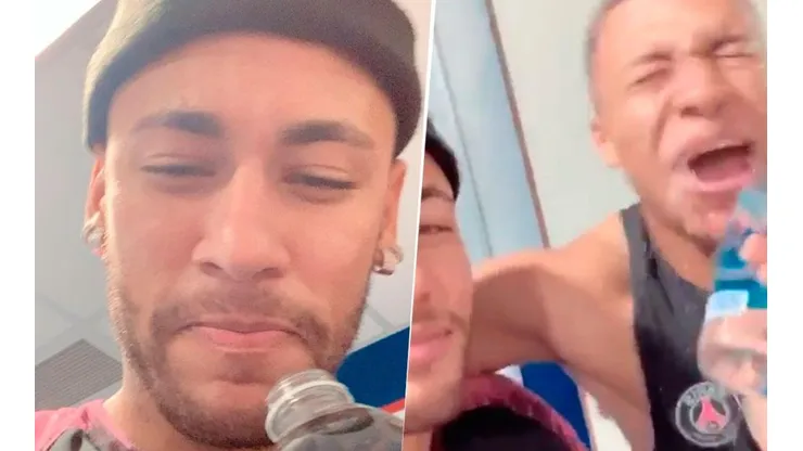 Neymar junto a Mbappé
