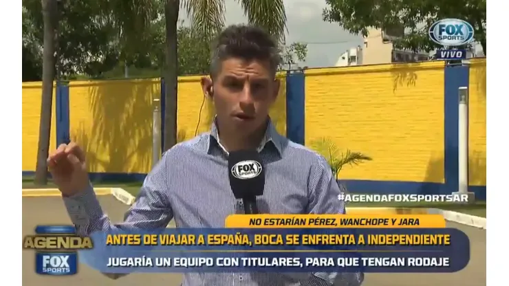 Foto del periodista de Fox Sports.