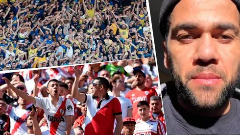Dani Alves defendió a los hinchas de Boca y River.