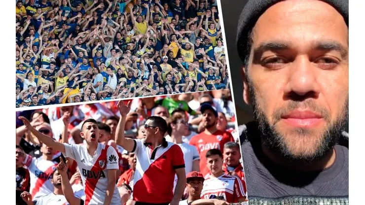Dani Alves defendió a los hinchas de Boca y River.