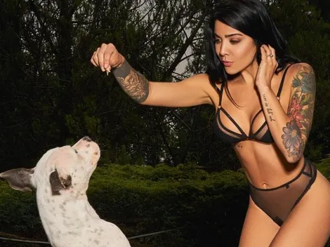 En su balcón, Erika Fernández calentó Instagram con una foto en bikini y haciendo topless