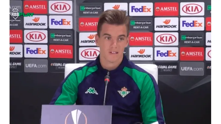 Lo Celso en conferencia de prensa.
