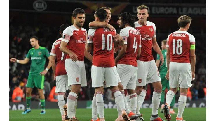 Vorskla vs Arsenal por la Europa League.
