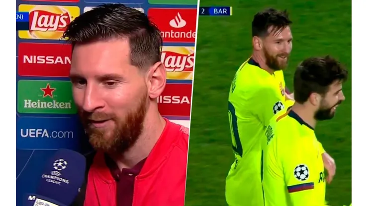Hasta errando es el mejor: Messi contó qué quiso hacer en el gol de Piqué