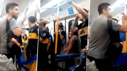 Foto del hincha de River ante los de Boca.