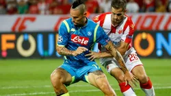 Nápoli vs Estrella Roja por la Champions League.