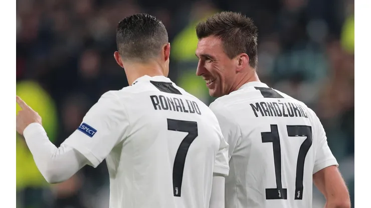 El festejo de Cristiano Ronaldo y Mario Mandzukic.