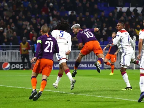 Agüero conquistó el área del Olympique y clasificó al City a octavos