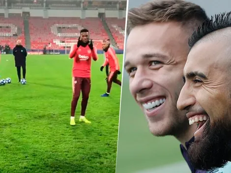 El caño de Arturo Vidal que aplaudieron todos los jugadores del Barcelona