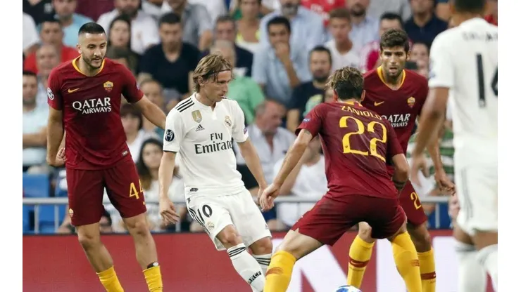 Roma vs Real Madrid por la Champions League .