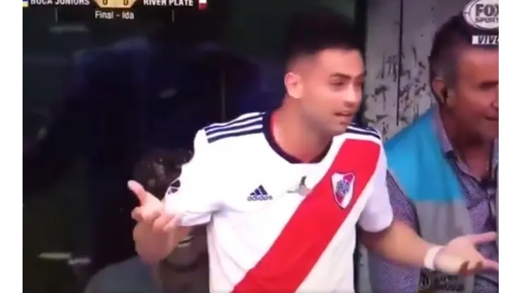 La agresión al Pity Martínez en cancha de Boca que los hinchas de River usan para defenderse
