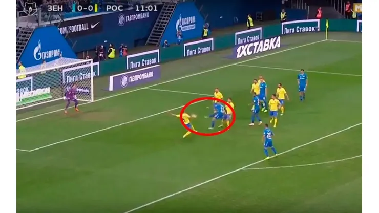 Para ahogar las penas, River: Driussi metió un golazo de tijera para el Zenit