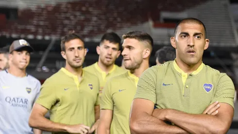 Los jugadores de Boca también la pasaron bien dentro del Monumental