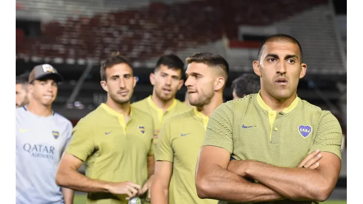 Los jugadores de Boca también la pasaron bien dentro del Monumental