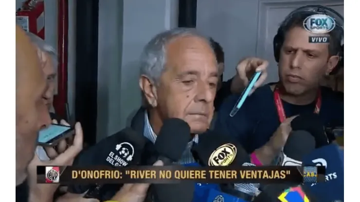 Foto de Rodolfo D'Onofrio, presidente de River.
