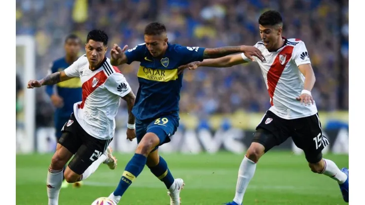 Boca y River en el último Superclásico en La Bombonera.