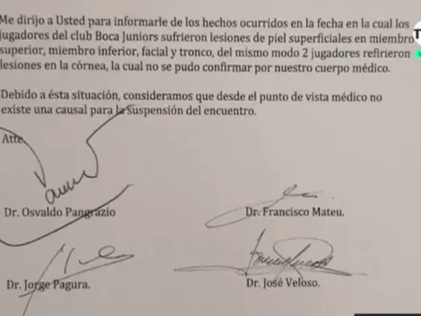El médico de la Conmebol asegura que no existen motivos para suspender el partido
