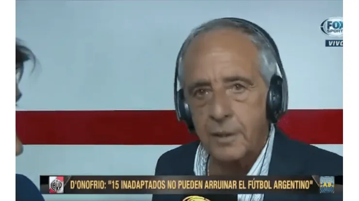 Re caliente: el descargo en vivo de D'Onofrio por la agresión al micro de Boca
